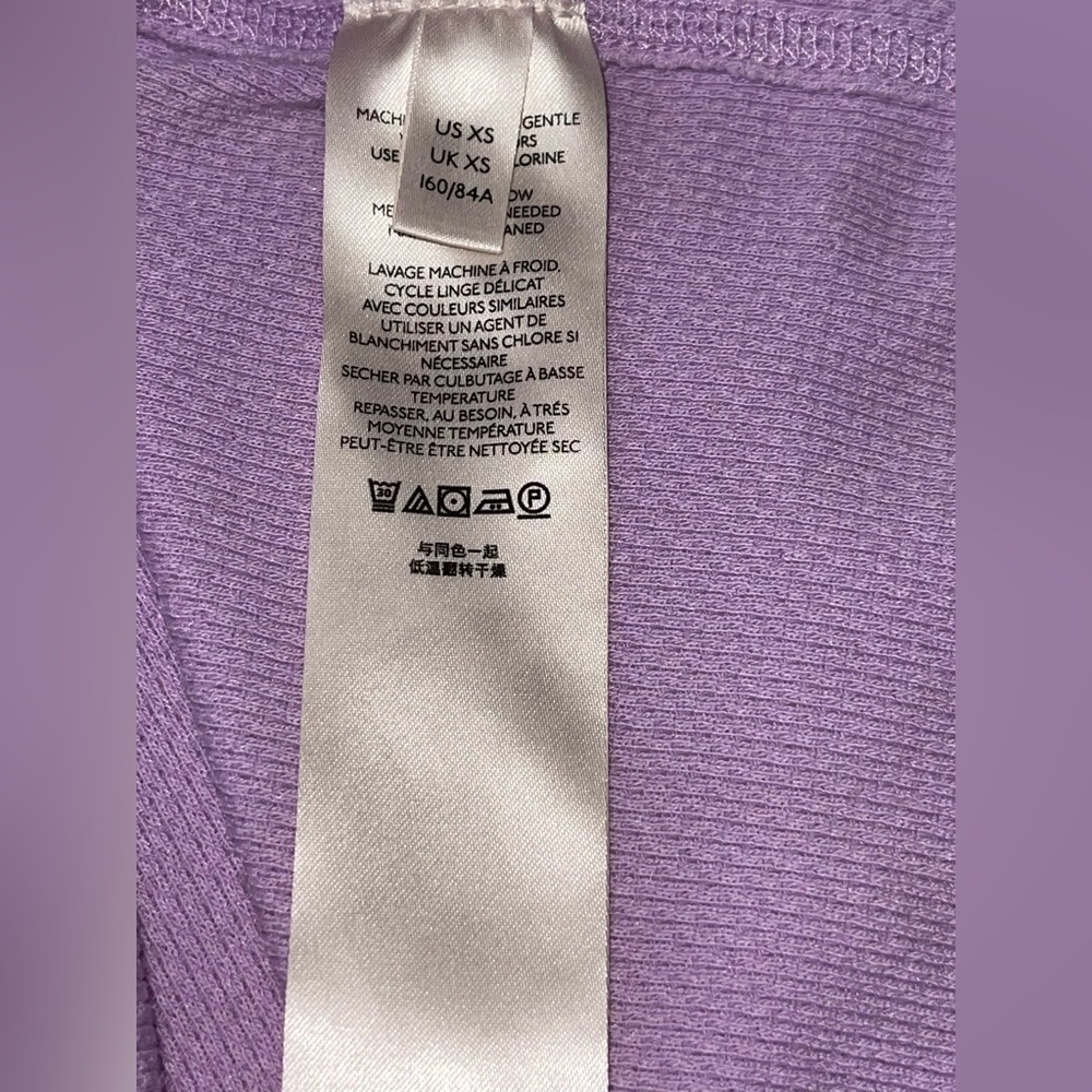 Free People On My Way Cuff Top Lavender Purple Size XS Oversized - Picture 10 of 12